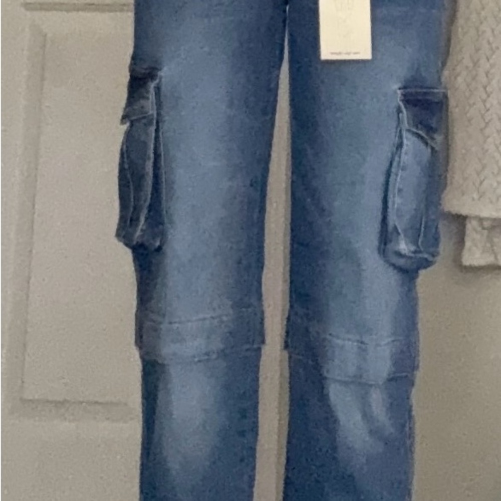 Blue Cargo Jeans - Picture 2 of 10